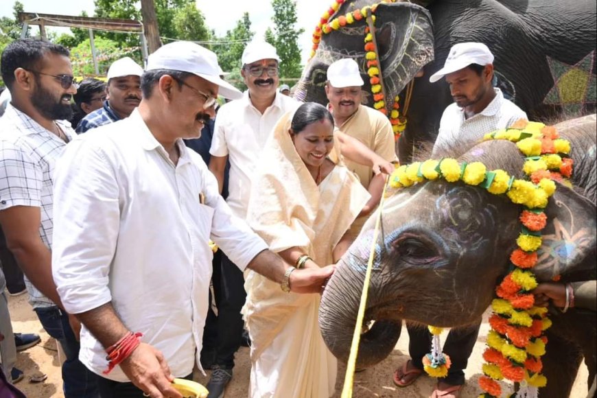 हाथी हमारे लिए गणेश देवता शकुंतला सिंह पोर्ते  विधायक  रमकोला में मनाया गया विश्व हाथी दिवस,